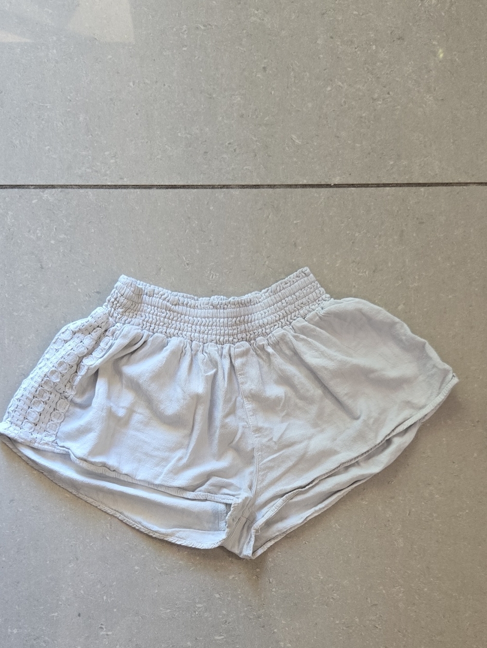 Light Gray Women's Elastic Waist Shorts